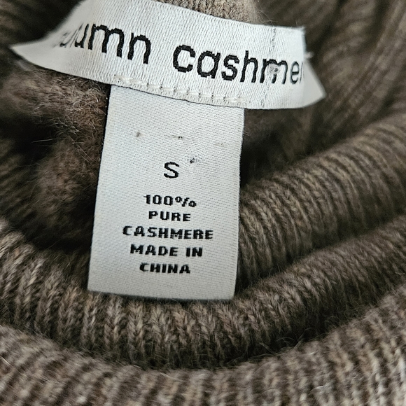 NWOT Autumn Cashmere taupe tan brown cashmere tunic sweater dress Womens Small - Picture 2 of 7